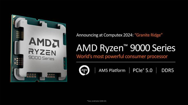 Computex2024：AMD发布Zen5架构锐龙9000桌面处理器IPC提升16%(图1)