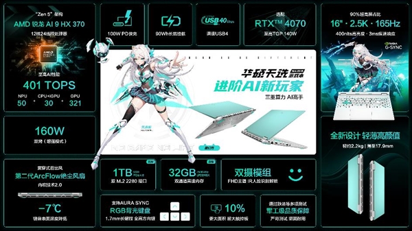 天博：14寸算力天花板华硕天选Air2024全能本8999元预约(图6)