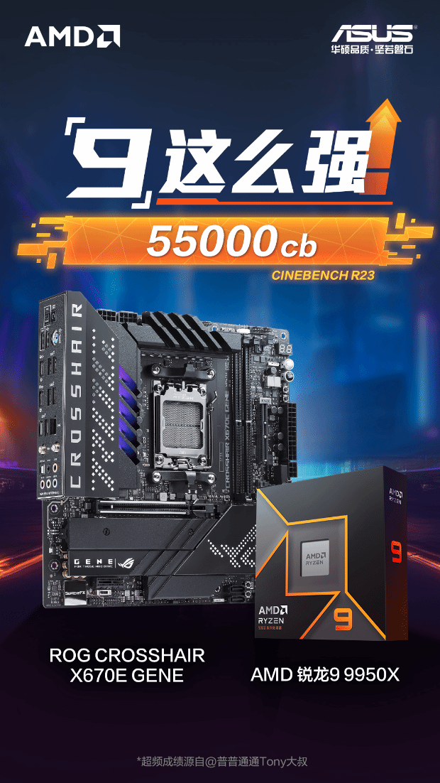 天博体育：AMD新锐龙处理器超频秀华硕X670E主板燃爆CJ2024(图2)