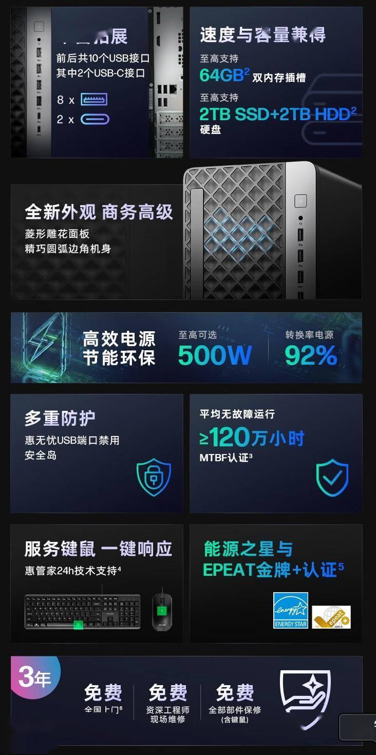 惠普战99台式机新配置上市Ultra 7-265处理器仅售6599元起(图1)
