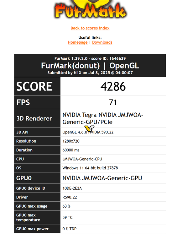NVIDIA N1X笔记本处理器还得加油：跑分不到RTX 5060的一半(图2)