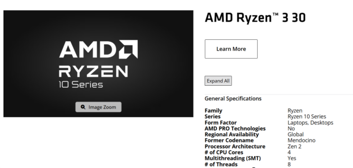 老型号再穿“新马甲” AMD带来锐龙10、锐龙100系列“新品”(图3)