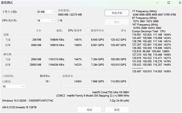相当完美的新一代移动处理器！英特尔酷睿Ultra X9 388H实测(图8)