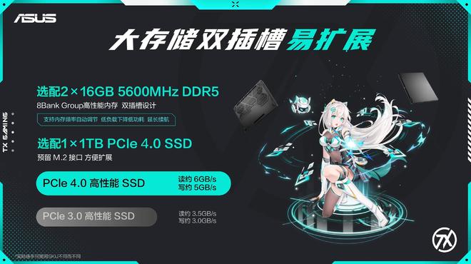 华硕天选7Pro系列正式发布：ROG同款星云屏下放最低8K到手(图5)