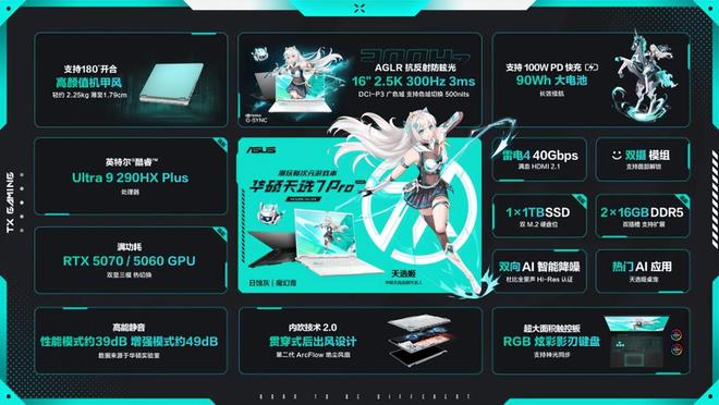 华硕天选7Pro系列正式发布：ROG同款星云屏下放最低8K到手(图6)